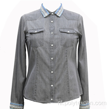 Dames katoenen jeans top